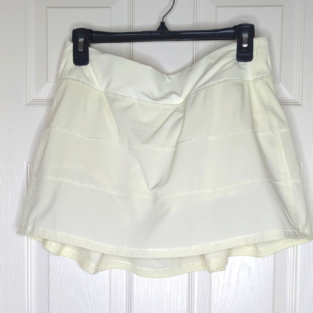 Lululemon Pace Rival Skirt Long Lemon Sorbet Size 8
